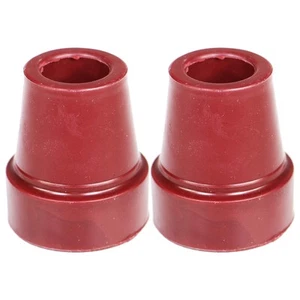 ¾ Inch Cane Tips 2 Pack Reinforced Rubber Walking Stick Feet Red - Picture 1 of 7