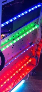 12 LED Meteor Dual LIGHT KIT Red Blue 12v NOS PC Comp Case MOD RGB Flash READ - Picture 1 of 9