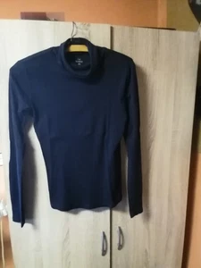 Dunkelblaue Damen Rollkragen Pullover Gr. XS-100%Baumwolle - C&A - Bild 1 von 2