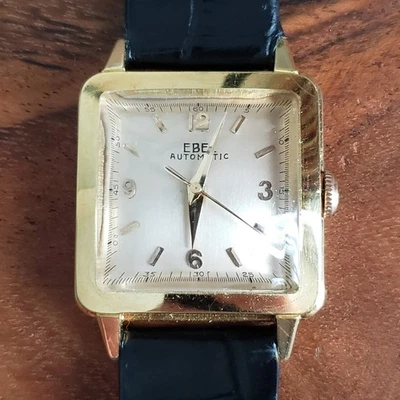 Vintage Ebel 18k Solid Gold Automatic Watch 30x40 "Cioccolatone" Case Cal. 1361 - Image 1 of 4