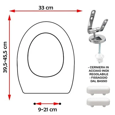 SEDILE COPRIWATER COMPATIBILE GRAVENA CROMA BIANCO - Immagine 1 di 4