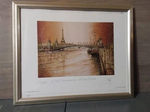 Impresión artística Guy Dessapt Paris Le Pont Alexandre III et la Tour Eiffel firmada de colección - Imagen 1 de 4
