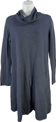 Pure J.Jill Women’s Blue Long Sleeve Cowl Neck Shirt Dress - XS - Image 1 of 4