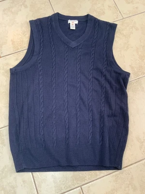 Chaleco Suéter Dockers Para Hombre Azul Marino Cuello en V, Talla M Foto 1 de 4