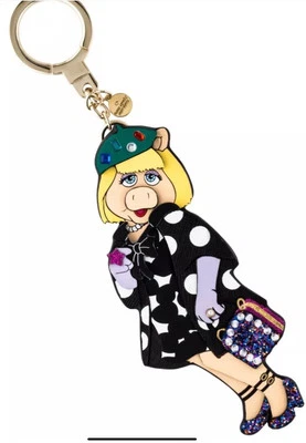 RARO LLAVERO KATE SPADE MISS PIGGY LUNARES NUEVO PAQUETE NUEVO CON ETIQUETAS ENVÍO GRATUITO Foto 1 de 4