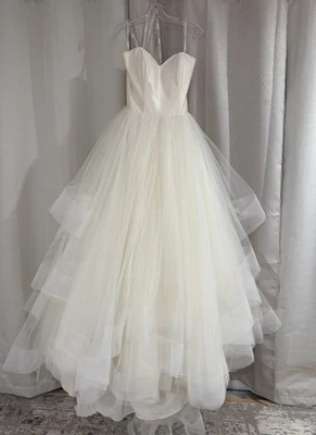 Justin Alexander Ballgown 8779 Silk Sweetheart & Tiered Tulle–Size 12–Never Worn - Image 1 of 2