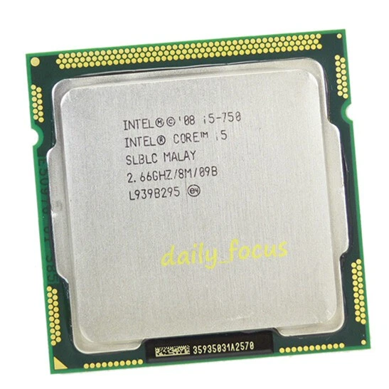 Intel Core i5-750 2.66 GHz LGA1156 4 Core 4 threads SLBLC CPU Processors 8 MB - Image 1 of 4