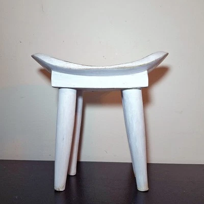 Африканский деревянный молочный табурет Senufo ручной работы в Гане БЕСПЛАТНАЯ ДОСТАВКА - Изображение 1 из 4