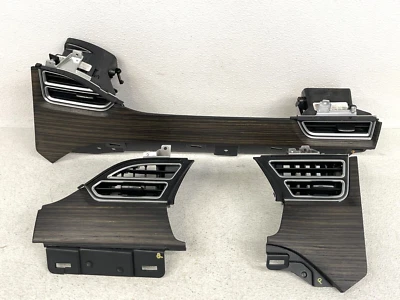 ⭐2012-2021 TESLA MODEL S FRONT DASHBOARD AC VENT TRIM WOOD MATTE SET LOT2TP - Image 1 of 4