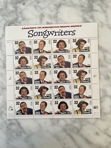 Scott # 3100-3103 - US Sheet Of 20 - Songwriters - MNH -1996. Kostenloser Versand - Bild 1 von 1