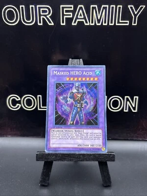 Yugioh Masked HERO Acid PRC1-EN018 1st Edition Secret Rare MP - Image 1 of 4