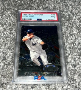 1997 METAL UNIVERSE #118 DEREK JETER PSA 9 Mint YANKEES - Picture 1 of 2