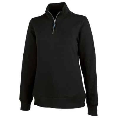 Sudadera negra Charles River para mujer Crosswind con cremallera en cuarto XL - NUEVA Foto 1 de 4