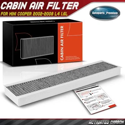 Filtro de aire de cabina de carbón activado para Mini Cooper 2002 2003 2004 2005-2008 1,6 L Foto 1 de 4