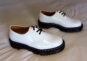 New! Dr Martens 1461 Bex Unisex US Men’s 8/ Women’s 9/ UK 7 White Patent Leather - Picture 1 of 5