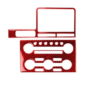 Red Carbon Fiber Interior Center Console Cover Trim For Nissan GT-R R35 - Bild 1 von 12