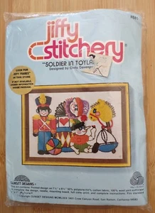 VINTAGE 1980 Jiffy Stitchery #681 "Soldier in Toyland" 7.5" X 9.5" - Picture 1 of 4