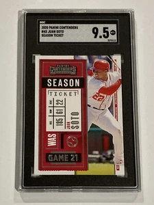 2020 Panini Contenders #45 Juan Soto Season Ticket SGC 9.5 Mint+ - Picture 1 of 2