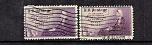 1934 U.S.3c Purple Whistler's Mother ROTARY & FLAT Lot of 2 Sc#737-8 Used  ^ - Picture 1 of 1
