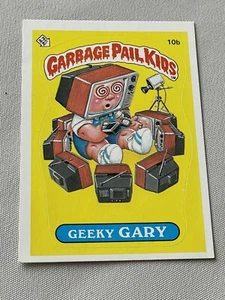 1985 Topps Garbage Pail Kids Series 1 Sticker Card #10b Geeky Gary. - Picture 1 of 1