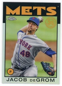 2021 Topps Chrome Jacob DeGrom 1986 35th Year Anniversary !!! - Picture 1 of 2