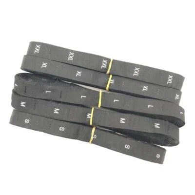 Etiquetas de ropa tejidas negras XXL, etiquetas de tamaño, 5 rollos 2500 piezas, Foto 1 de 4