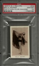 1935 R & J Hill Ltd #10 Mdlle. Nahmee Film Stars PSA 10 GEM MINT Card POP 3