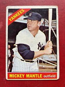 1966 Topps #50 MICKEY MANTLE - POOR condition