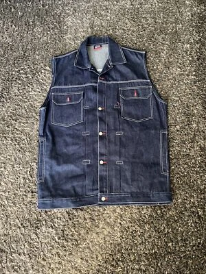 Coogi Australia Men's Down Under Blue Denim Vest Jacket - Size XXL - Image 1 of 4