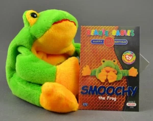 Smoochy the Frog # 4039 Ty Beanie Baby retirado con tarjeta coleccionable - Imagen 1 de 12