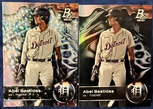 2023 Bowman Platinum Abel Bastidas Ice Foil Parallel + Base #TOP-60 Tigers - Picture 1 of 2