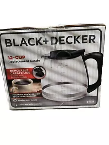 BLACK + DECKER 12-Cup Replacement Glass Carafe Removable Lids NEW Open Box - Picture 1 of 2