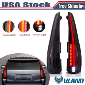 Smoked Tinted LED Rear Lamp Tail Lights For 2007-2014 CADILLAC Escalade Assembly - Picture 1 of 12