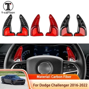 Carbon Fiber Steering Wheel Gear Shift Shifter Extension For Dodge Challenger - Picture 1 of 12