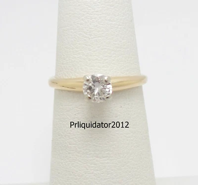 .36CT Natural Round Diamond Solitaire Engagement Wedding Ring 14K Yellow Gold - Image 1 of 4