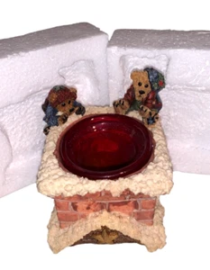 Boyd's Bears Bearstone Elgin and Elliot The Elves Toasty Warm Candle Votive - Picture 1 of 13