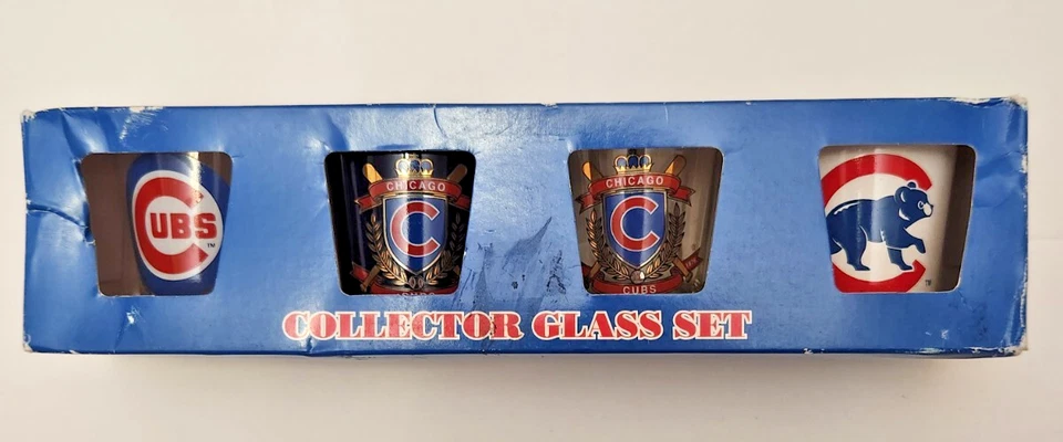 Vaso de tiro de diseño transparente y grabado de Chicago Cubs MLB (juego de cuatro) Foto 1 de 1