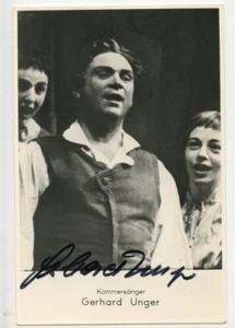 Foto firmada por Gerhard Unger, tenor lírico alemán - Imagen 1 de 1
