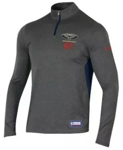 Under Armour Men’s New Orleans Pelicans 1/4 Zip Jacket Jersey Shirt XXL 2XL NBA Cover