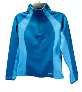 GoLite women's quarter zip blue fleece long sleeve lined top shirt sz MED - Picture 1 of 11