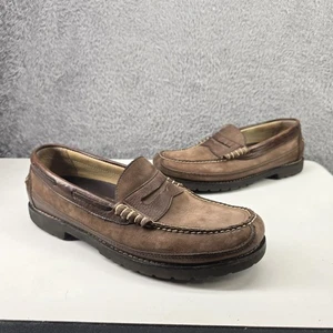 Mocassini LL Bean Allagash da uomo 11 D mocassini in pelle di bisonte marrone 501920 - Foto 1 di 16