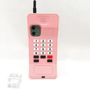 Silicone Case Cover fr iPhone 15 16 Pro Max 3D Cube Retro Classic Cellular Phone - Picture 1 of 29