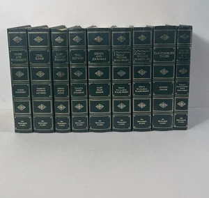 Programmed Classics Books Lot of 9 Green Gold Fiction Library Set - Imagen 1 de 8