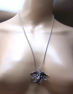 Halskette, Collier, Kette mit detailliertem Engel Anhänger, einzigartig, NEU - Bild 1 von 5