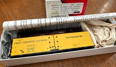 Intermountain HO Kit 40508-10 Steel Side Ice Bunker Fruit Growers FGEX 57306 NY - Image 1 of 4