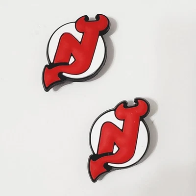 NHL New Jersey Devils Hockey Team For Crocs Shoe Charms Jibbitz - 2 Pieces - Image 1 of 3