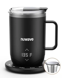 Nuwave Smart Heated Coffee Mug Rechargeable, 16oz, 2025 Model Heats up to 205° - Picture 1 of 12