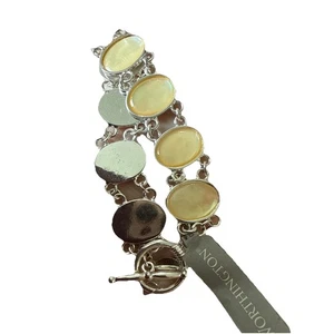 Worthington Silver-Tone Simulated Quartz Adjustable Bracelet Toggle New - Picture 1 of 4