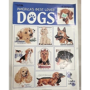 Cross Stitch Leisure Arts Patterns America's Best Loved Dogs - Picture 1 of 2