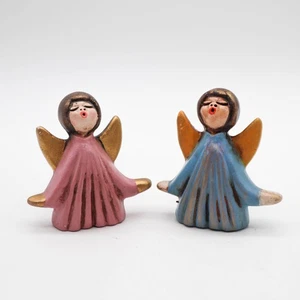 2 Thun Bolanzo Italy Ceramic Singing Angel Figurines Christmas Decor MCM - Picture 1 of 4